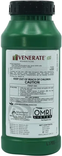 CG Bioinsecticida Insecticida para ácaros, trips, pulgones, barrenadores, mosca blanca, saltahojas en uvas, fresas, papas, cítricos y más (1 cuarto