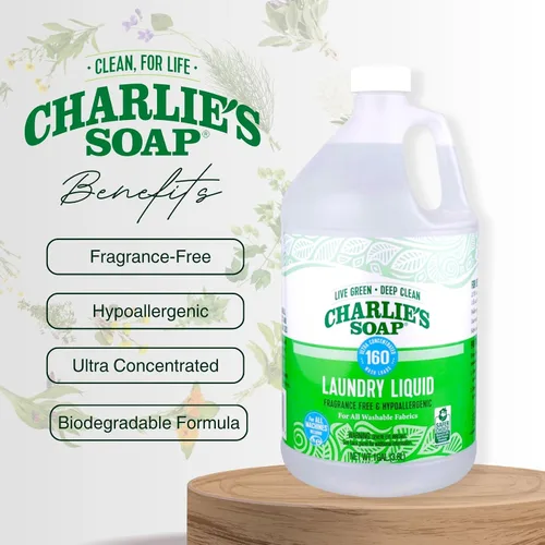 Miniatura 6 de Charlie's Soap Detergente líquido para ropa sin fragancia, 160 cargas (128 onzas, 1 paquete)