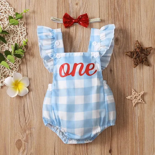 Miniatura 49 de Shalofer Traje de primer cumpleaños para bebé niña con diadema