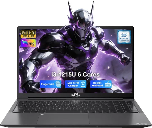 Miniatura 11 de NIMO Laptop portátil FHD IPS de 15.6", Intel Core i3-1215U (hasta 4.4 GHz, Beat R5 7520U), 8 GB de RAM 128 GB SSD Computadora de trabajo, KB
