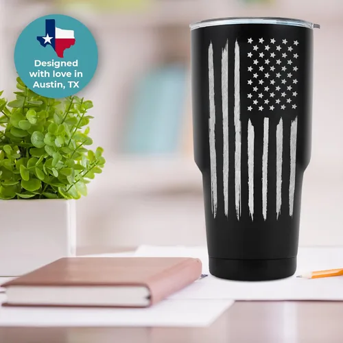 Miniatura 9 de Vaso con la bandera estadounidense de 30 onzas, taza de viaje patriótica para hombres, la mejor taza de café patriótica para él, regalos únicos