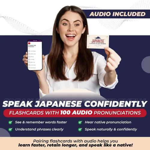 Miniatura 4 de Tarjetas japonesas para principiantes adultos: 100 palabras y frases esenciales para la conversación diaria: ¡Habla japonés en 30 días!
