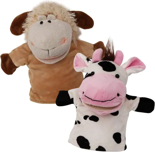 Juego de marionetas de mano de animales para niños y adultos, juguetes de felpa suave de alta calidad de 12.5 pulgadas con bocas móviles, perfecto
