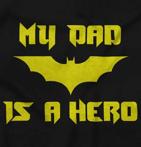 Miniatura 2 de Brisco Brands My Dad is a Hero Superhero Bat - Mameluco para niños o niñas