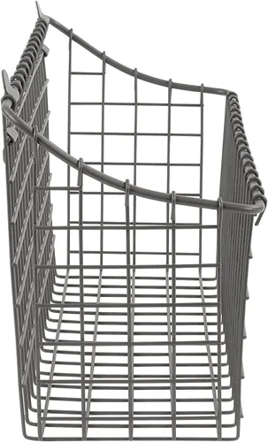 Miniatura 2 de Spectrum Cesta de almacenamiento de alambre extragrande para montaje en pared gris industrial, organizador de montaje en pared de cesta de alambre