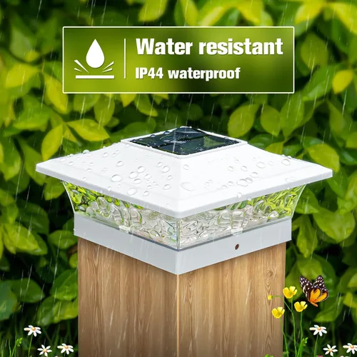 Miniatura 6 de VOLISUN - Faroles solares para postes de 4x4/6x6, para cercas de madera/vinilo, para patio/jardín, blanco cálido con 2 modos de iluminación