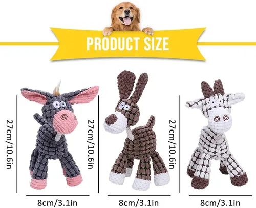 Miniatura 2 de Juguete de felpa chirriante para perro, juguete de felpa chirriante, juguete interactivo para masticar, juguete chirriante para perros pequeños