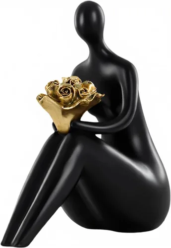 Miniatura 16 de Lescafita Figurillas Románticas de Pareja Escultura – Escultura Abstracta de Pareja en Banco de Piedra, Estatua de Decoración Moderna para el Hogar