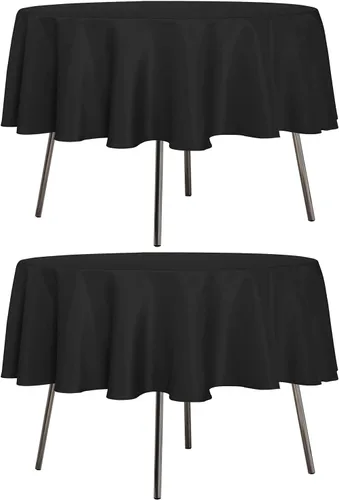 Miniatura 34 de sancua - Paquete de 2 manteles cuadrados de poliéster, de 54 x 54 pulgadas, resistentes a las manchas y a las arrugas, lavables, para mesas de Beige