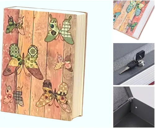 Miniatura 3 de Caja fuerte para libros con cerradura de llave, caja de seguridad oculta para dinero en efectivo y joyas, caja de almacenamiento de dinero ignífuga