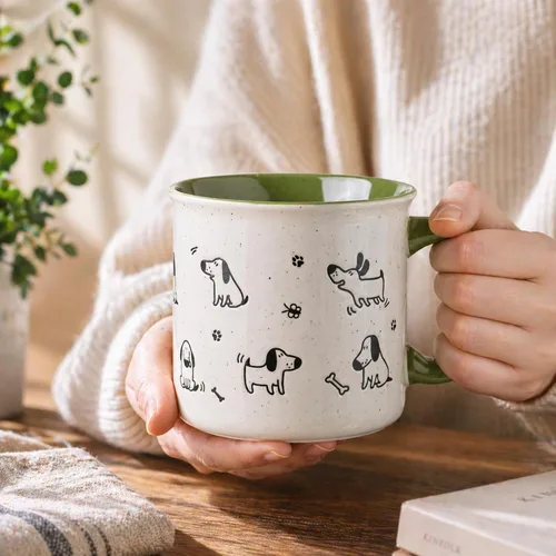 Miniatura 2 de AmorArc Juego de 2 tazas de café de cerámica grandes de 22 onzas, tazas de gran tamaño con mango grande para hombres, mujeres, papá, mamá, taza