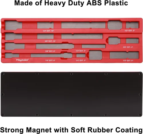 Miniatura 4 de Mayouko Organizador Magnético de Extensión de Enchufe de ABS, Soporte de Barra de Extensión de Enchufe, Compatible con Extensiones de 1/4", 3/8