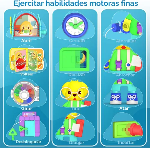 Miniatura 3 de Juguetes para niños pequeños de 1-2 años, tablero ocupado musical Montessori, juguete educativo temprano para niños pequeños de 1-3 años, juguete