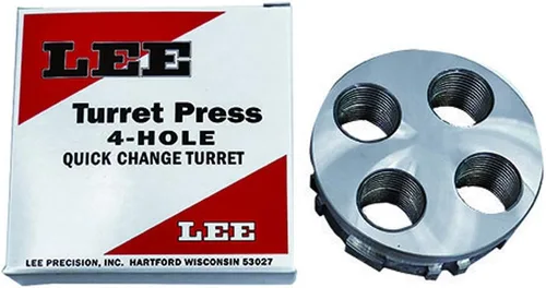 Lee Precision Torreta con 4 agujeros, color plateado.
