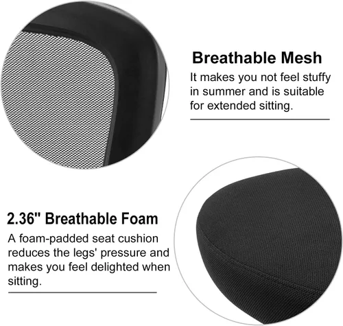 Miniatura 10 de Silla de dibujo, silla de oficina alta, silla de escritorio ergonómica de pie con reposabrazos abatibles, silla de trabajo de computadora de altura