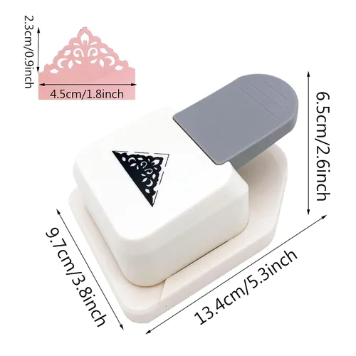 Miniatura 2 de Perforadora de esquina grande para manualidades, diseño de flores triangulares, suministros para álbumes de recortes, cortador de fotos, suministros