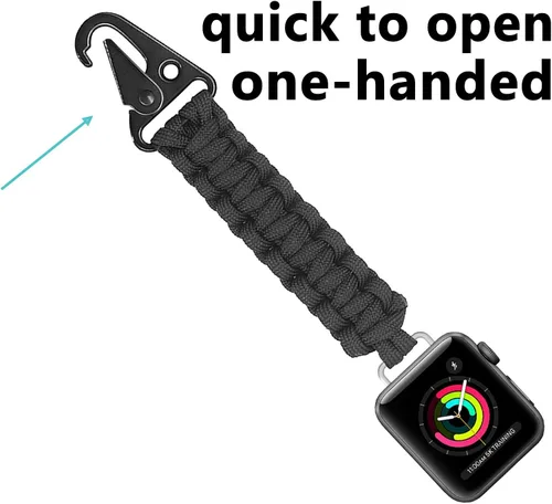 Miniatura 3 de Keychain Clip for Apple Watch 44/45/46/49mm,Paracord Lanyard for iWatch Series11 10 9 8 7 6 5 4,SE3,Ultra3,Apple Watch Keychain,Outdoor Activities