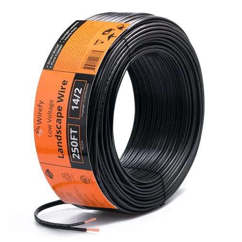 Miniatura 13 de Wirefy Cable de paisaje de bajo voltaje 10/2 de 50 pies Cable de iluminación de paisaje de bajo voltaje Cobre puro Entierro directo al aire