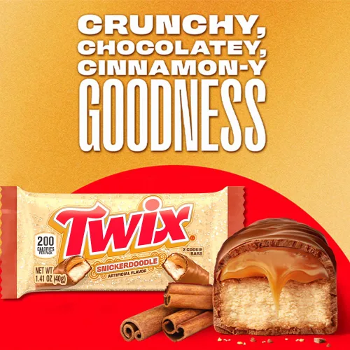 Miniatura 5 de TWIX Snickerdoodle - Barras de caramelo de chocolate con leche y canela a granel para películas, viajes, recuerdos de fiesta, bolsas de golosinas
