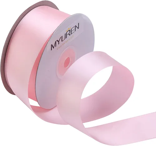Miniatura 14 de Cinta de satén sólida de 3/8 pulgadas, cinta de satén roja de doble cara para manualidades, envoltura de regalos, recuerdos de fiesta, baby shower