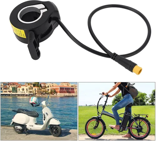 Miniatura 9 de Ebike de acelerador de pulgar, acelerador de pulgar eléctrico para bicicleta con conector macho, acelerador de acelerador de dedo de control
