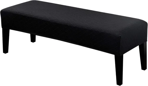 Miniatura 23 de SearchI Funda de banco de comedor, fundas de asiento de banco largas elásticas lavables, funda rectangular para banco de mesa de comedor, para Beige