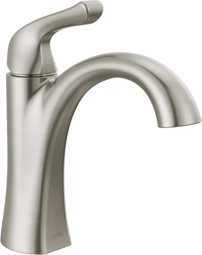 Miniatura 14 de Delta Arvo Grifo de Baño de Oro Cepillado de 1 Agujero con Rociador, Grifo de Lavabo de Baño de Un Solo Agujero con Rociador Extraíble para Tocador