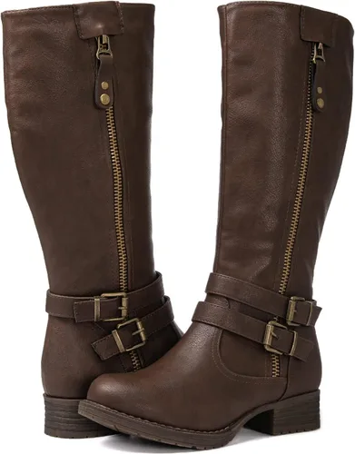 Miniatura 2 de GLOBALWIN Botas altas hasta la rodilla para mujer, botas de equitación cómodas para mujer, tacón bajo