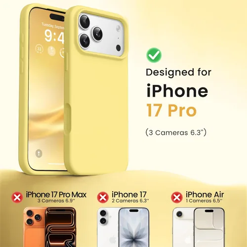 Miniatura 659 de GONEZ Funda de silicona para iPhone 15 Pro Max, compatible con Magsafe, protector de cámara + protector de pantalla, forro de microfibra suave