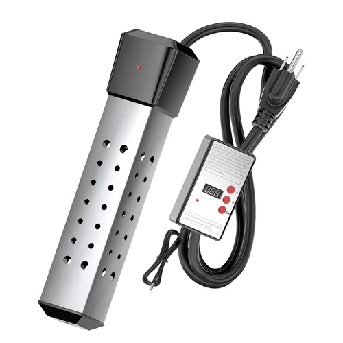 Miniatura 13 de Calentador de agua de inmersión eléctrico portátil de 1500 W, totalmente sumergible, fabricado con acero inoxidable 304 y cubierta de silicona