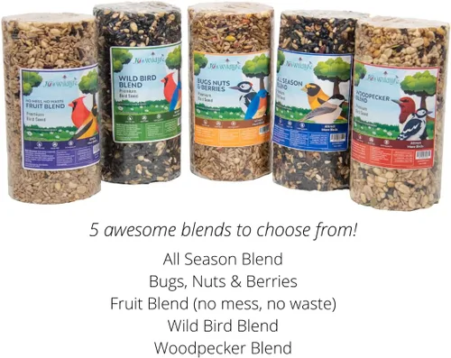 Miniatura 6 de JCs Wildlife Wild Bird Blend - Cilindro pequeño de semillas de pájaro, 1.5 libras (1 cilindro)