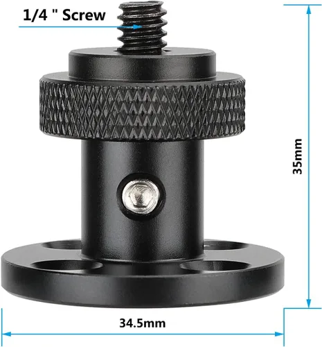 Miniatura 2 de CAMVATE 1/4"-20 - Soporte de tornillo de rosca macho con montaje en pared/mesa de forma redonda