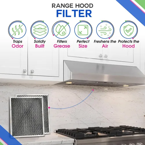 Miniatura 2 de Filtro de ventilación de campana de cocina 10.5" x 8.8" 41F 97007696 Compatible con Nutone y Broan Filtro de campana de repuesto para ventilador