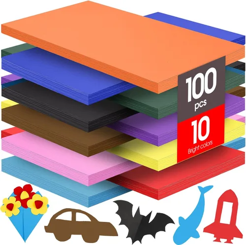 Yahenda 100 tableros de póster de colores de 16 x 12 pulgadas, 10 colores surtidos, cartulina, impresora a granel para artes, exposiciones, Colores