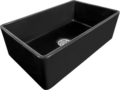 Miniatura 3 de Ruvati RVL2468BK - Fregadero de cocina y lavandería de 23 pulgadas, color negro brillante