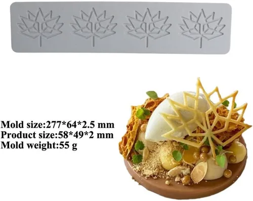Miniatura 2 de Tapete de silicona para estampado de pastel de encaje de hojas comestibles de azúcar, tapete de encaje de impresión de fondant, molde de decoración