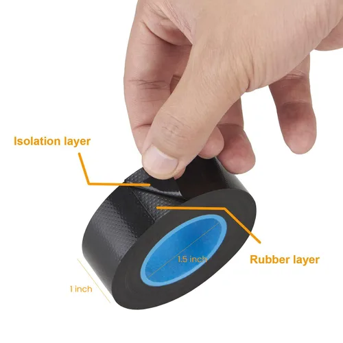 Miniatura 4 de Lichamp Paquete de 6 cintas de goma autofusibles para empalme de cables eléctricos y reparación de fugas de agua en tuberías, 1 pulgada x 10 pies x