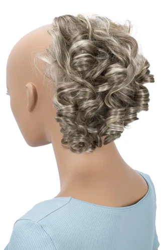 Miniatura 37 de CAISHA - Postizo Jumbo de Cabello Elástico para Recogidos Voluminosos y Rizos Desaliñados, Color Rubio Claro, G5L rubio claro #22T613 G5L