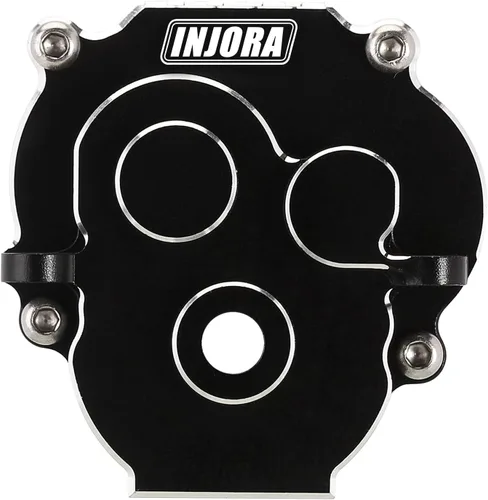 Miniatura 3 de INJORA Carcasa de transmisión con rodamientos Carcasa de caja de cambios de aluminio CNC para 1/18 RC Crawler TRX4M Upgrade(Negro)