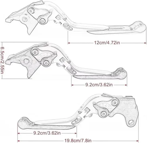 Miniatura 3 de Motorcycle Brake Clutch Levers for Ya&maha FZ8 FZ-8 2011 2012 2013 2014 2015 2016-2020 Motorcycle Adjustable Folding Extendable Brake Clutch Levers
