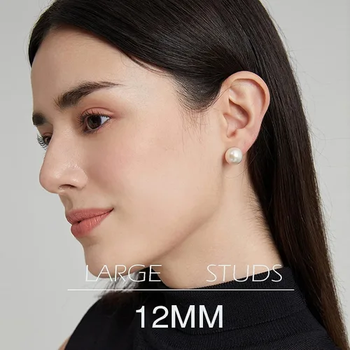 Miniatura 3 de Aretes de tuerca chapados en oro de 18 quilates de plata de ley 925, hipoalergénicos para orejas sensibles