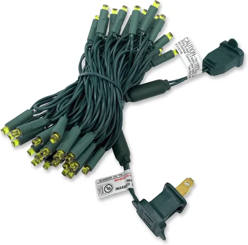 Miniatura 4 de Juego de 50 luces LED de Navidad de 0.197 in de gran angular, para exteriores, para jardín, patio, árboles, decoración de iluminación, cable verde