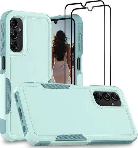 Miniatura 155 de Jeylly Compatible con Samsung Galaxy A22 5G Funda, Funda Samsung A22 5G con 2pcs protectores de pantalla de vidrio templado