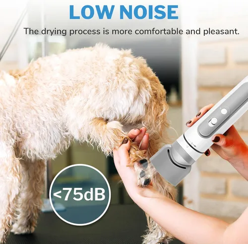 Miniatura 4 de Lightweight Portable Dog Dryer for Small Medium Large Dogs Grooming Hair Dryer with Low Noise High-Speed Brushless Motor Pet Water Blower with 3
