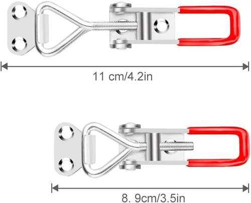 Miniatura 6 de E-TING Paquete de 6 abrazaderas de cierre ajustable para 4001 y 330 libras, capacidad de sujeción, 330.7 lbs, cierre de liberación rápida, 24