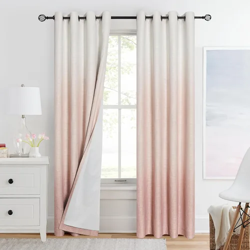 Miniatura 14 de Paneles de cortinas opacas con aislamiento térmico y reducción de ruido, cortinas rústicas para dormitorio, textura de lino pesado, juego