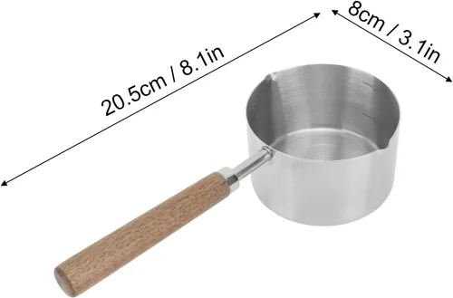 Miniatura 8 de Taza vikinga de estilo de madera de resina Taza medieval de madera para beber cerveza Taza de imitación Mini cacerola de acero inoxidable de 3.4 fl