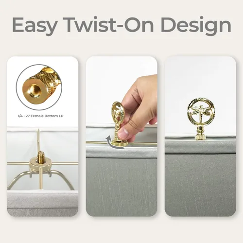 Miniatura 6 de Royal Designs, Inc. Lámpara decorativa de libélula finial, F-5093-CH-1, cromo