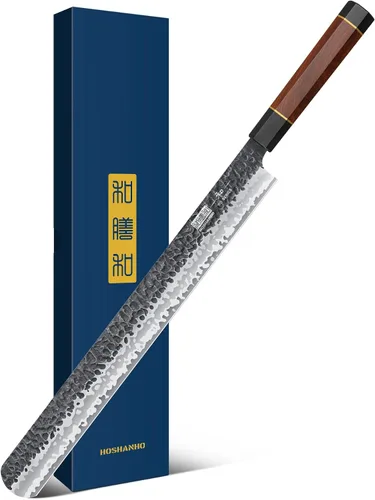 Miniatura 8 de HOSHANHO - Cuchillo de filetear de 7 pulgadas, cuchillo para deshuesar forjado a mano y afilado como una navaja, cuchillos de pescado de acero súper
