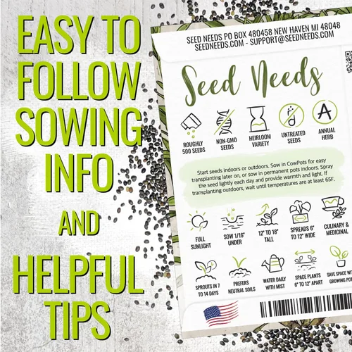 Miniatura 4 de Seed Needs Semillas saladas de verano para plantar hierbas tradicionales sin OMG, 1 paquete